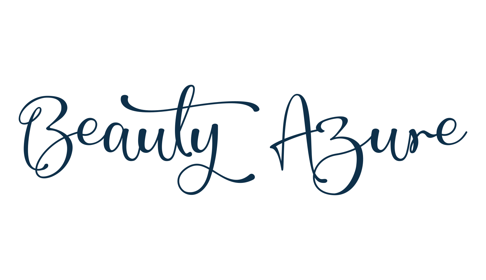 Beauty Azure, calligraphy font preview