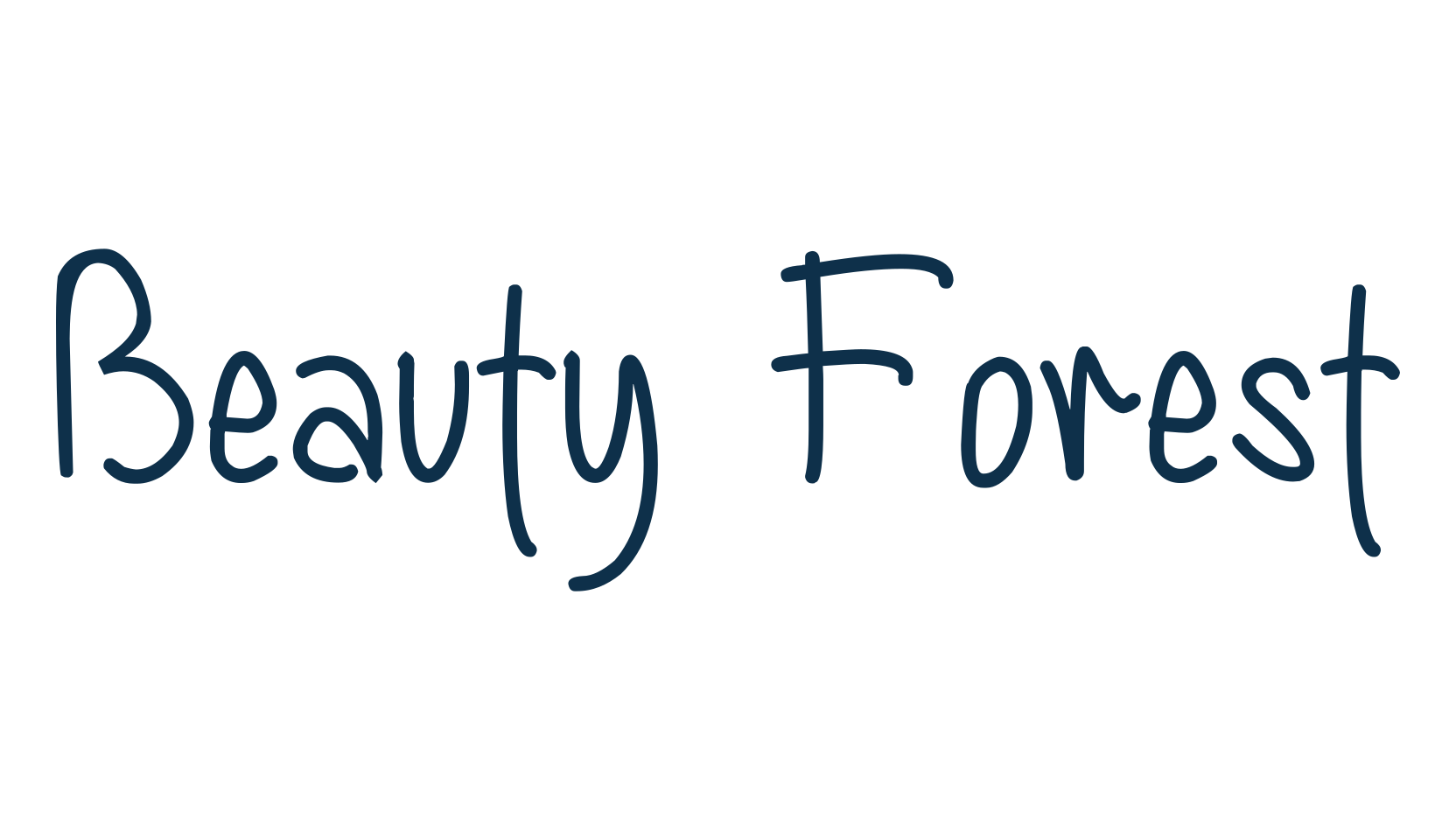 Beauty Forest, handwriting font preview