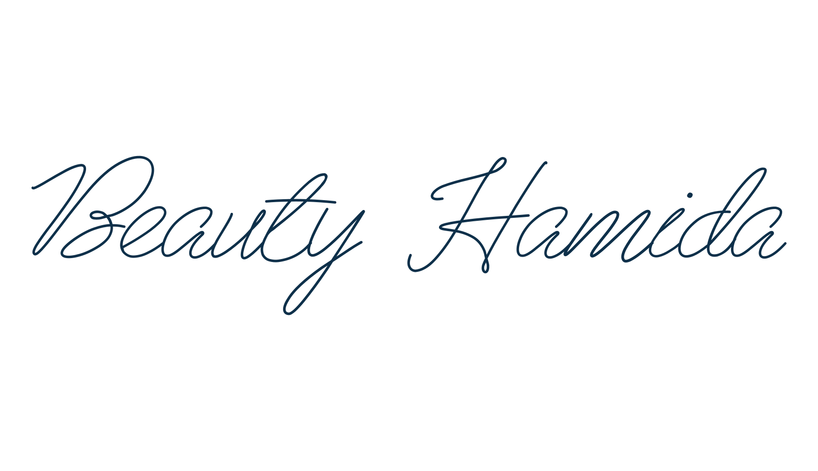 Beauty Hamida, handwriting font preview