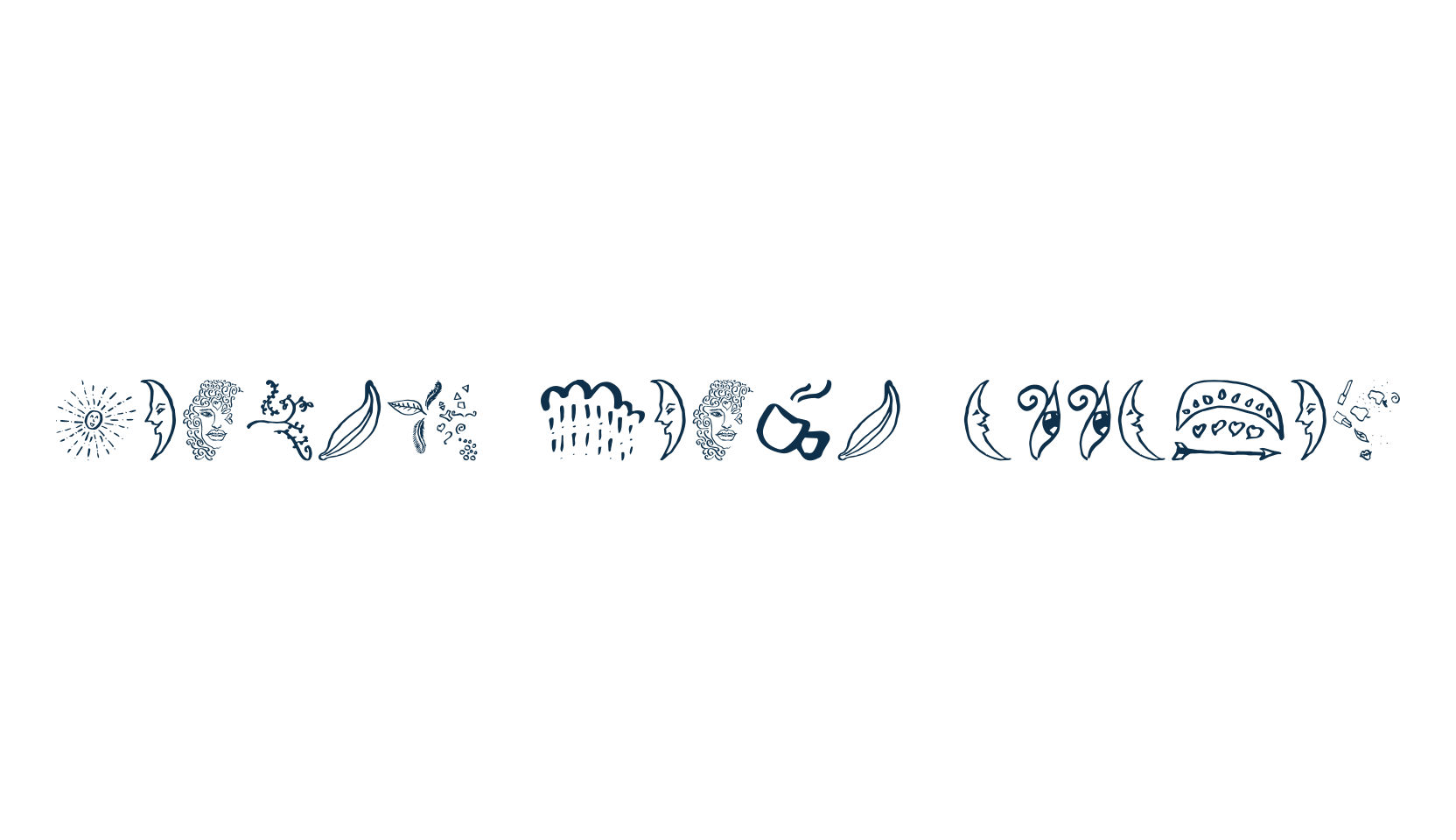 Beauty Heart Doodles, display market font preview