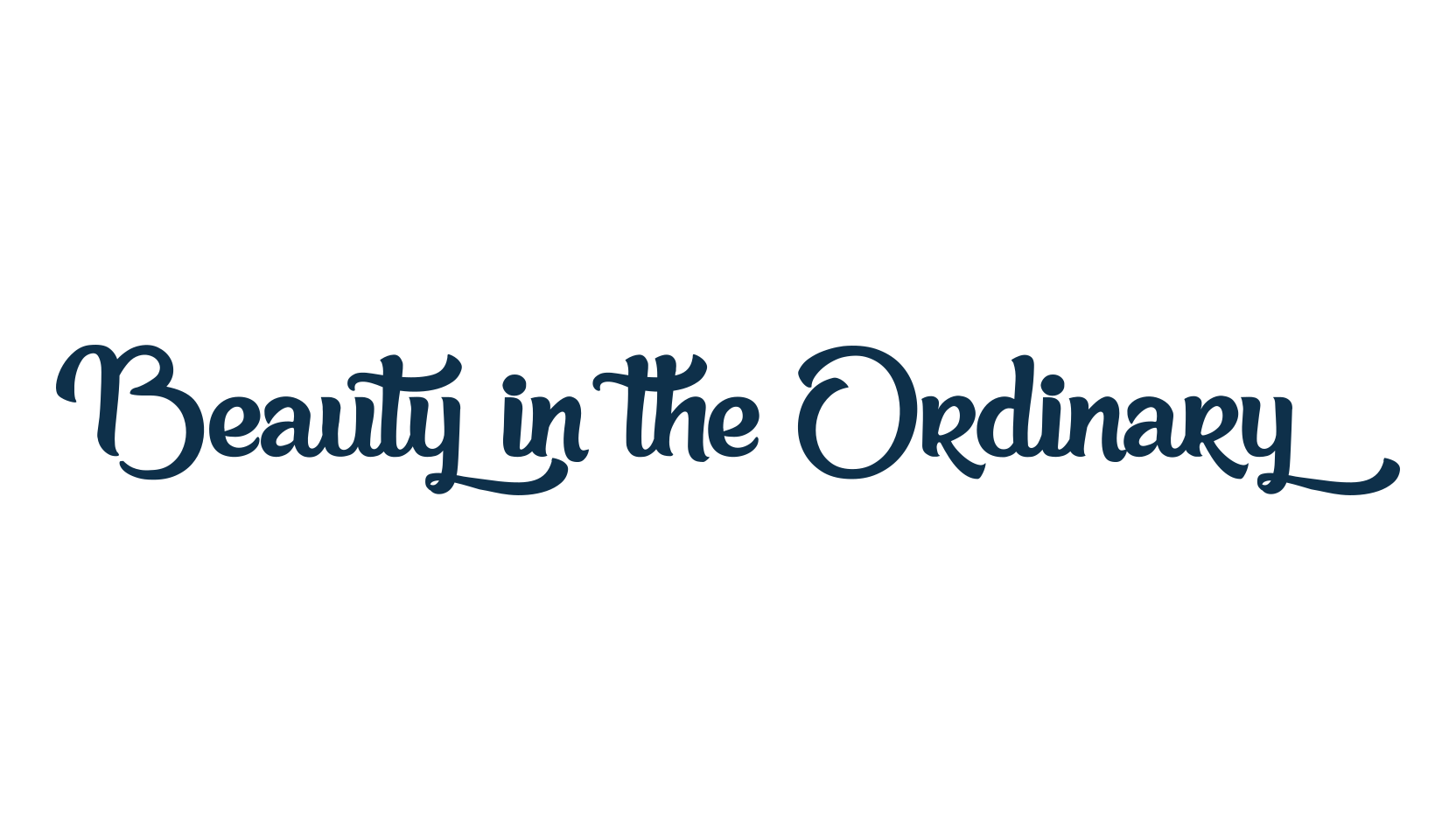 Beauty in the Ordinary, fancy various decorative script calligraphy font preview