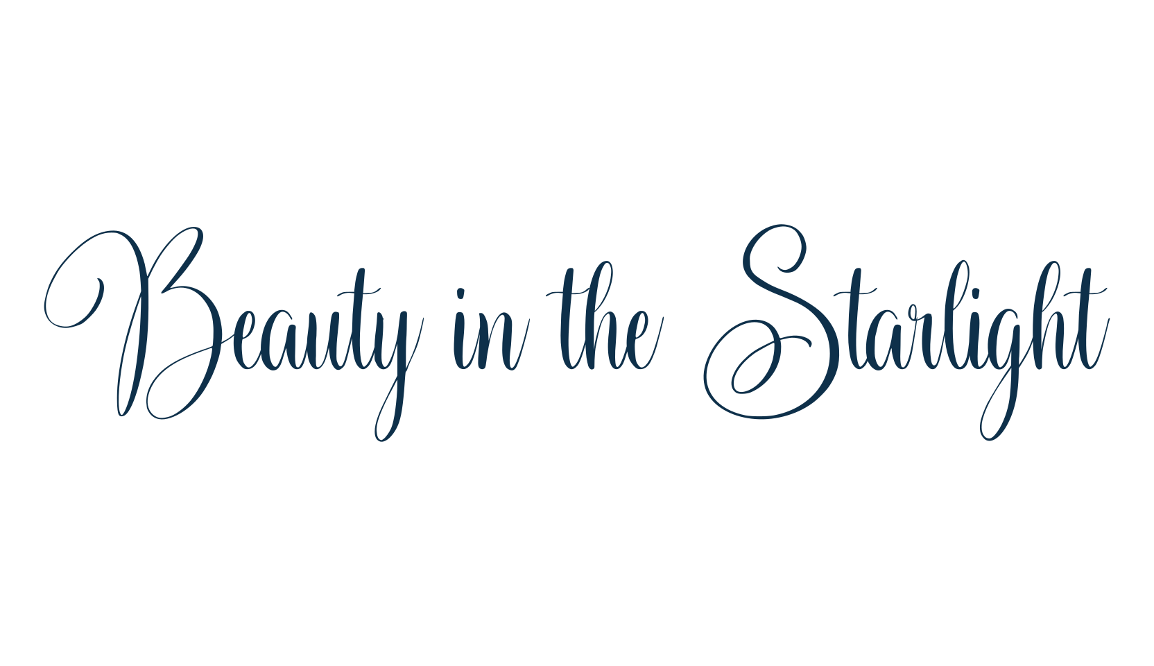 Beauty in the Starlight, calligraphy font preview