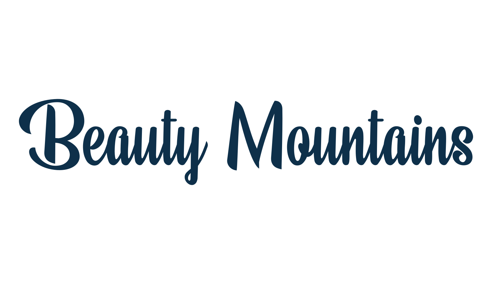 Beauty Mountains, fancy various decorative script calligraphy font preview