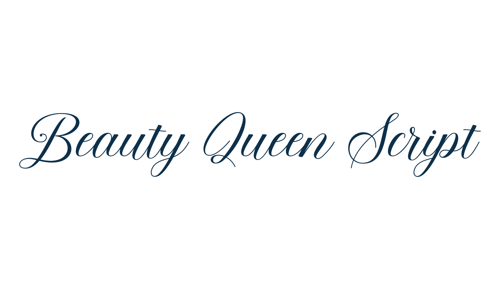 Beauty Queen Script, script calligraphy fancy decorative font preview