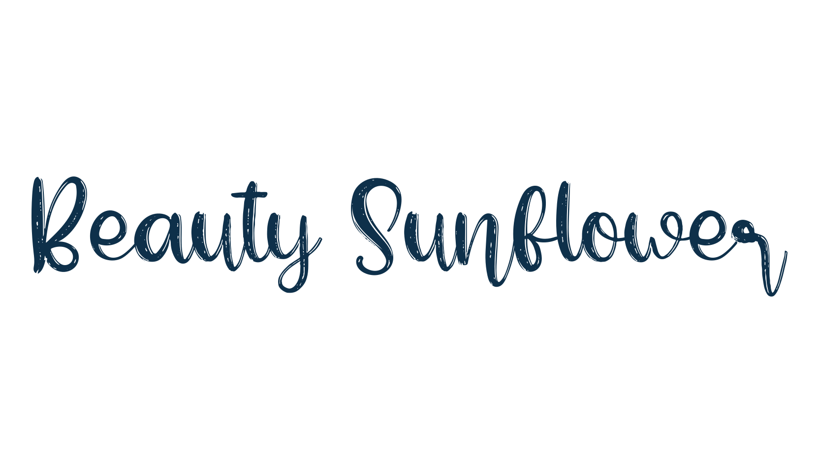 Beauty Sunflower, script brush fancy decorative calligraphy font preview
