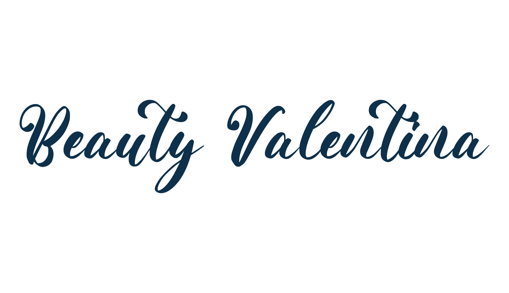Beauty Valentina, script calligraphy fancy decorative font preview