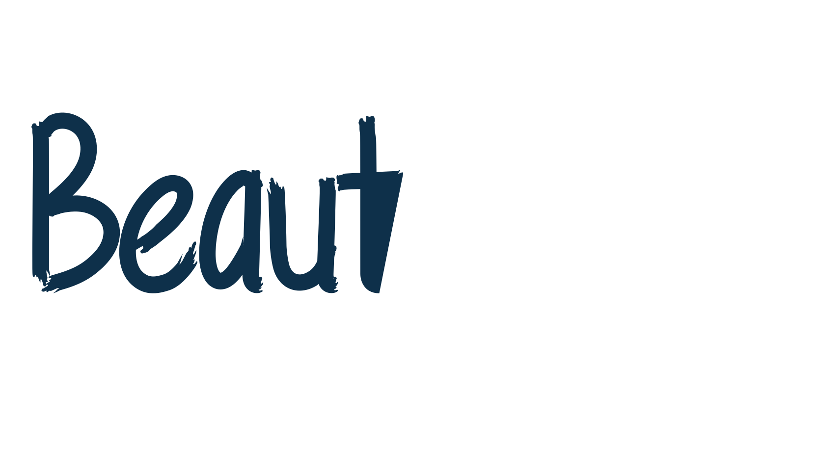 Beauty Wall, brush font preview