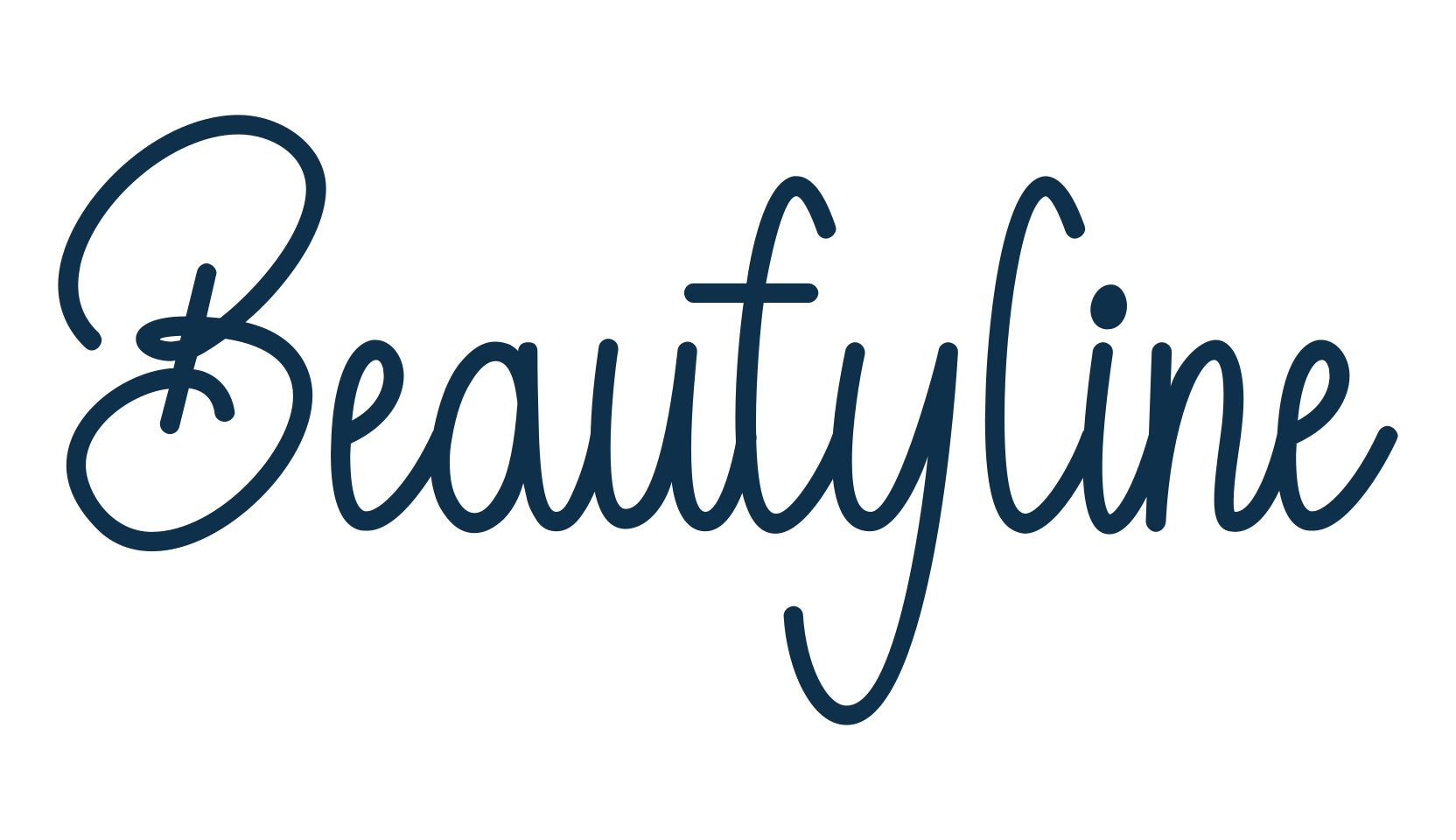 Beautyline, handwriting font preview