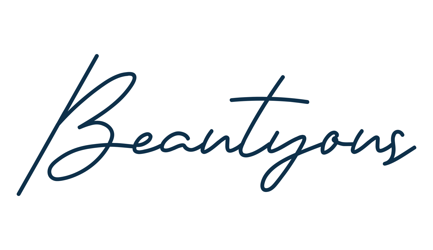 Beautyous, script handwritten fancy decorative calligraphy font preview