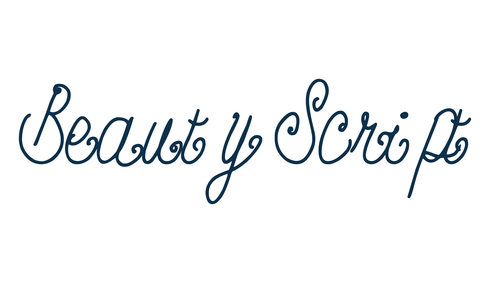 Beauty Script, fancy various decorative script calligraphy font preview