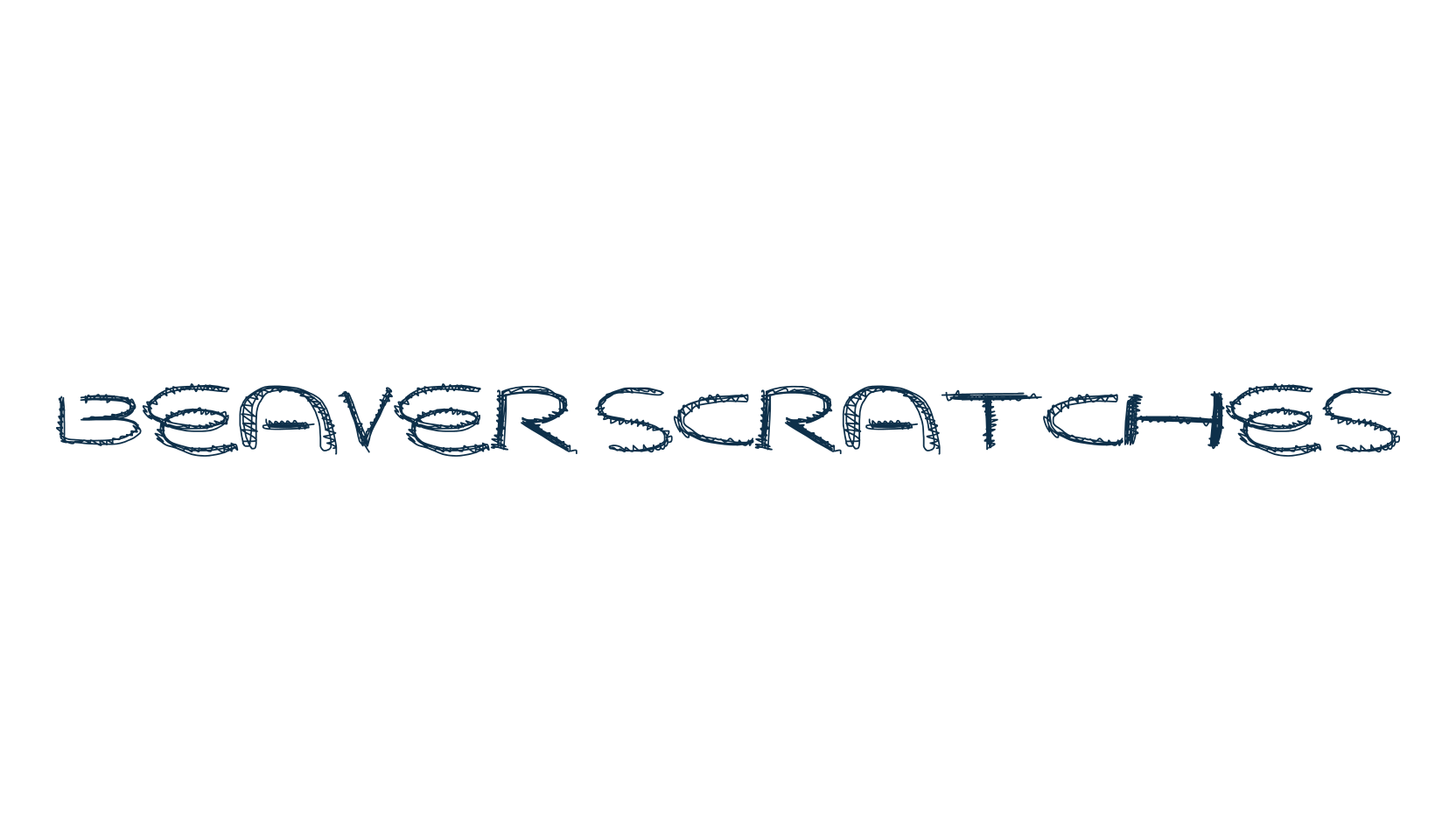 Beaver Scratches, fancy various decorative font preview