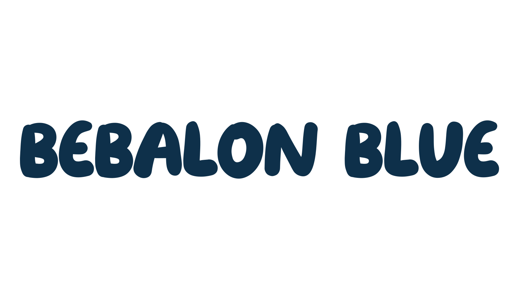 Bebalon Blue, cartoon font preview