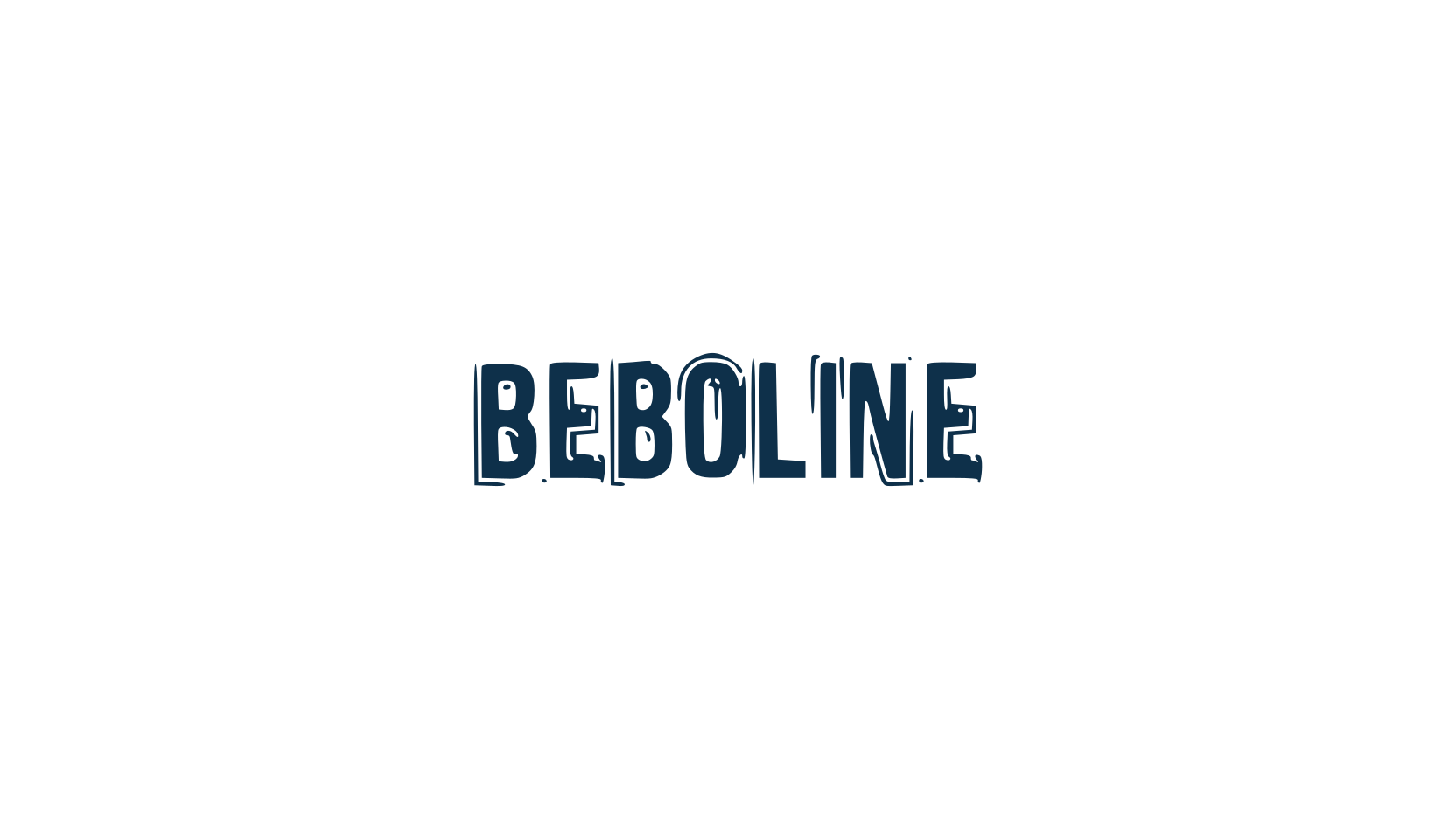 Beboline, fancy distorted decorative font preview