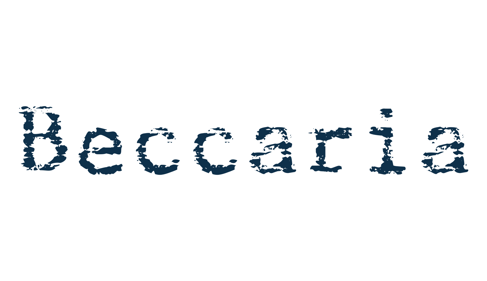 Beccaria, fancy typewriter decorative font preview