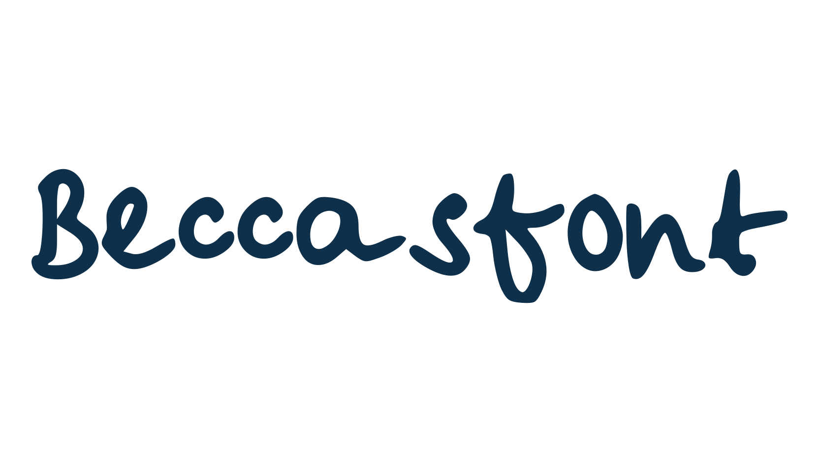 Beccasfont, handwriting font preview