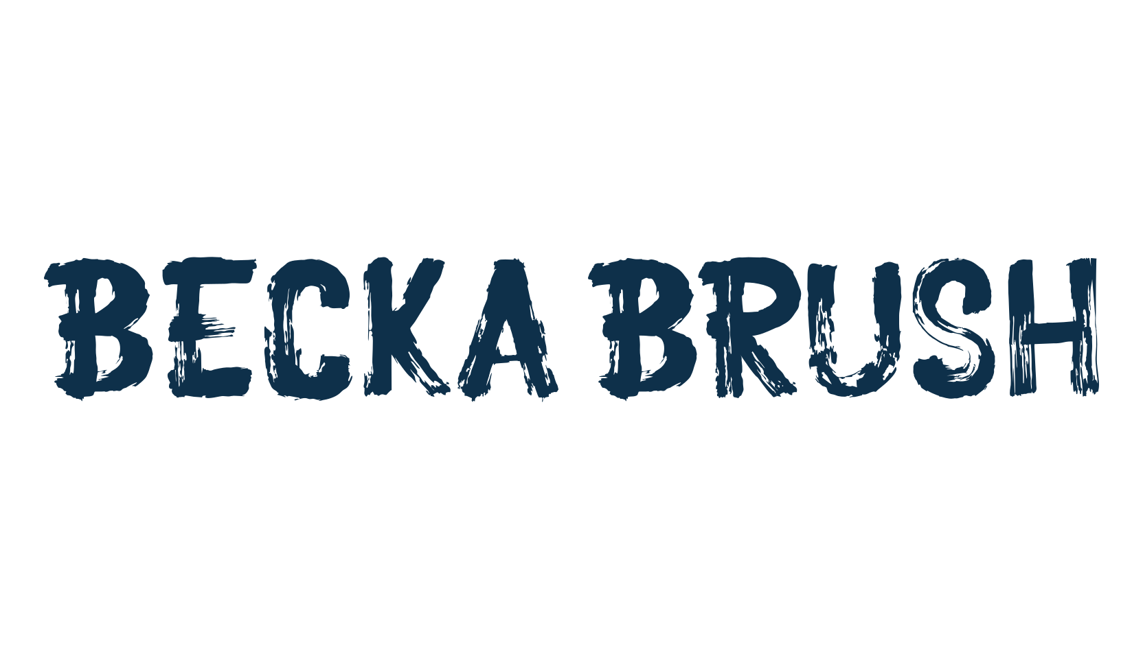 Becka brush, script brush fancy decorative calligraphy font preview