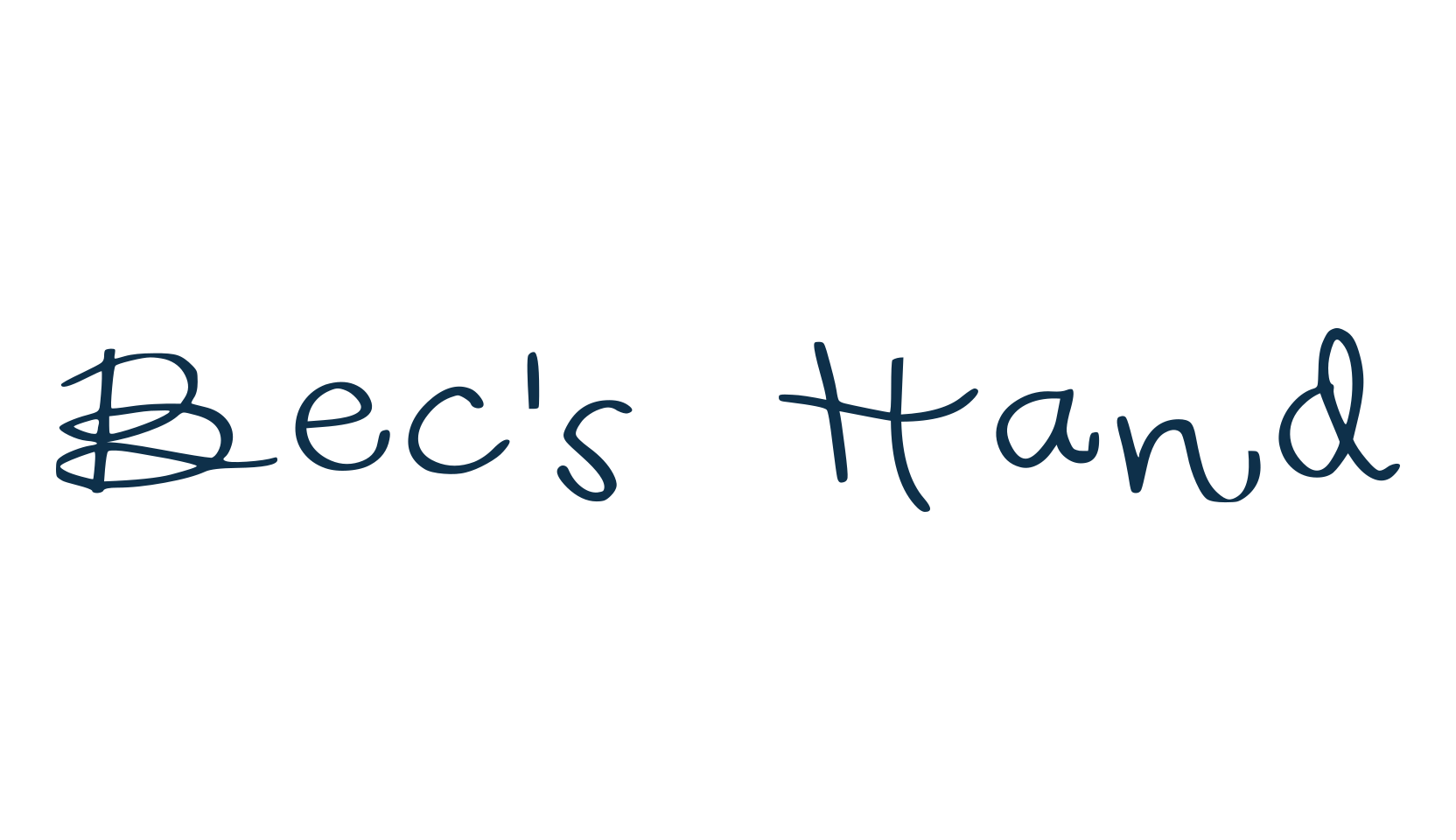 Bec's Hand, handwriting font preview