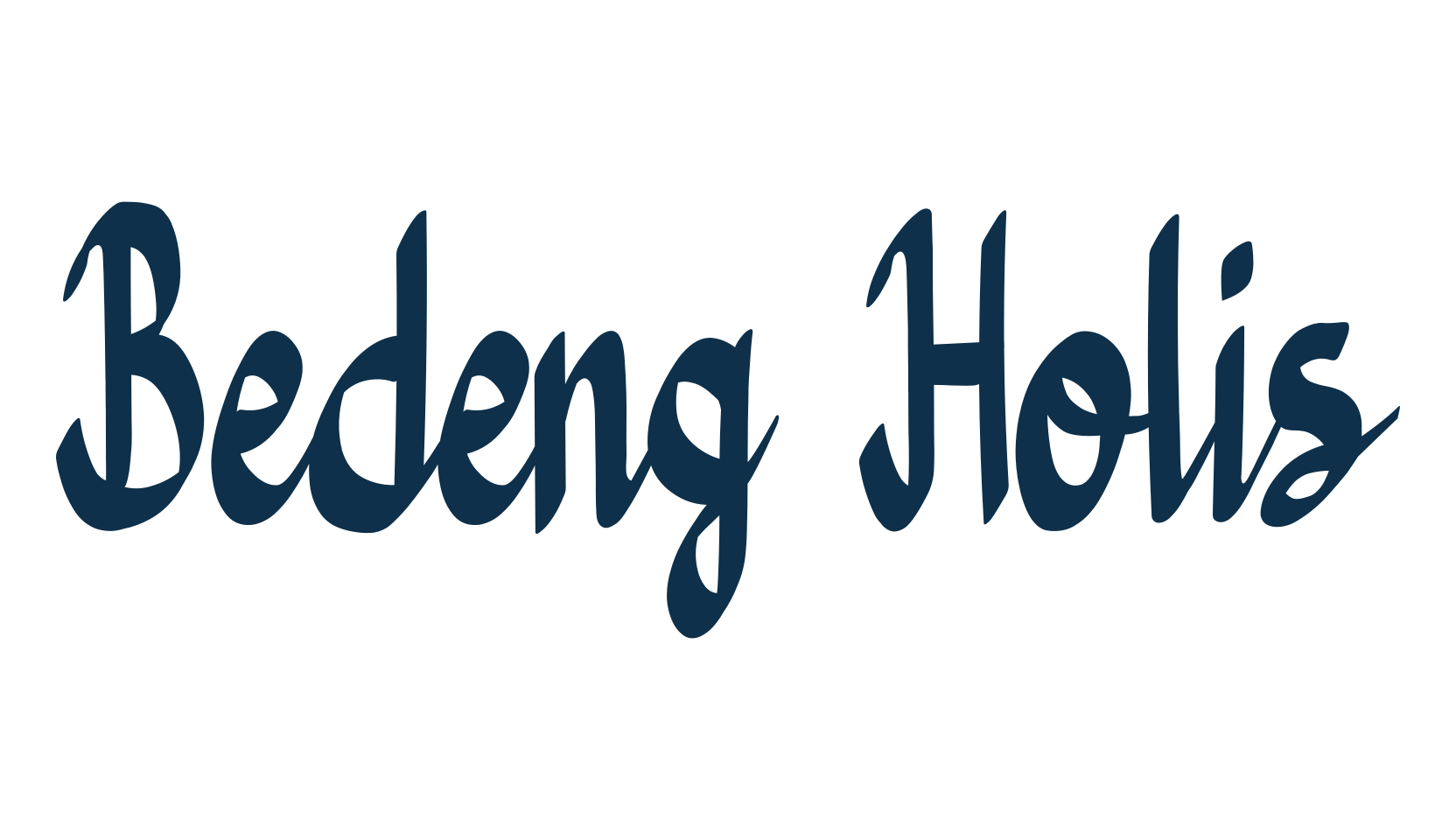 Bedeng Holis, fancy decorative font preview