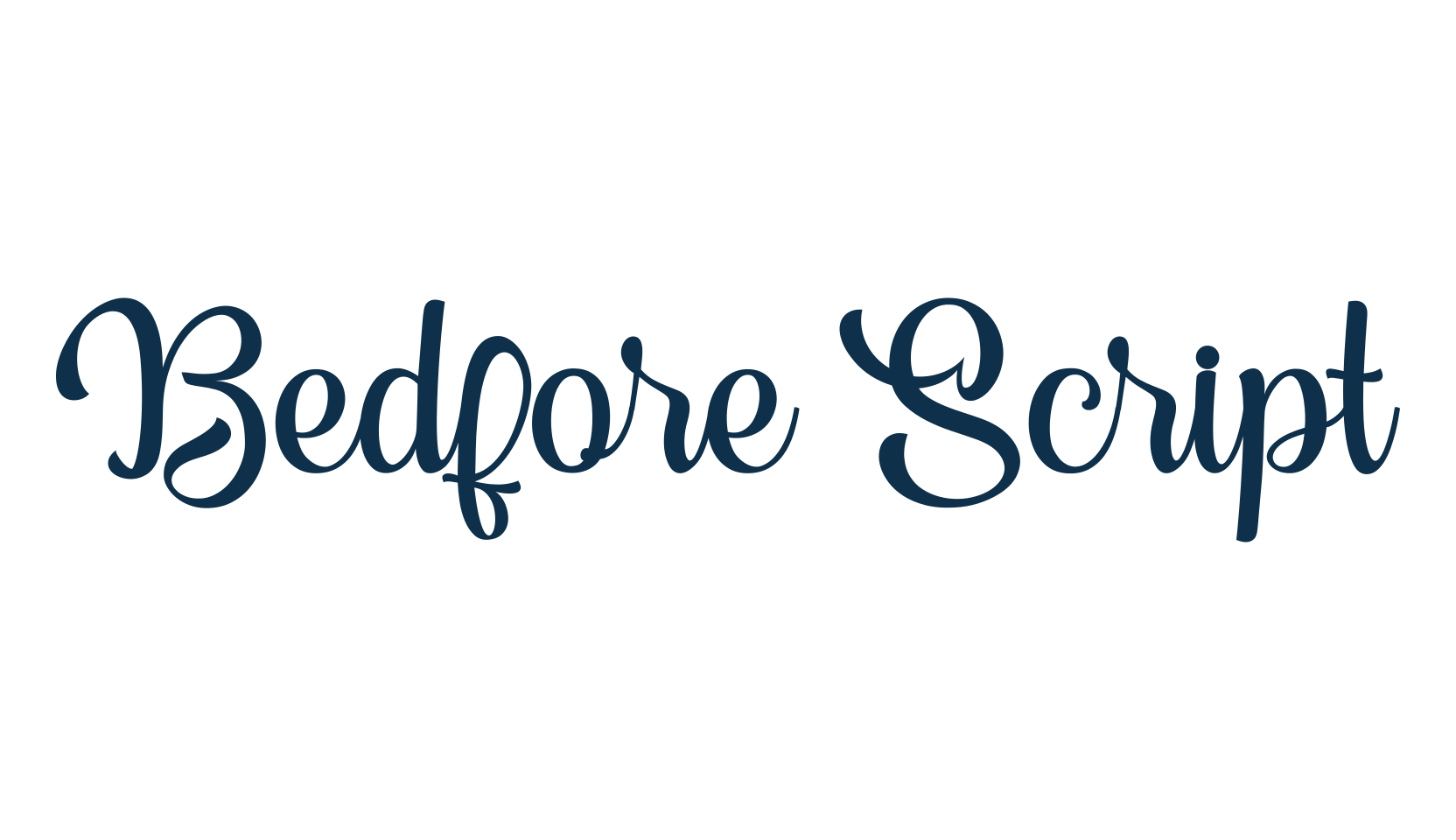Bedfore Script, calligraphy font preview