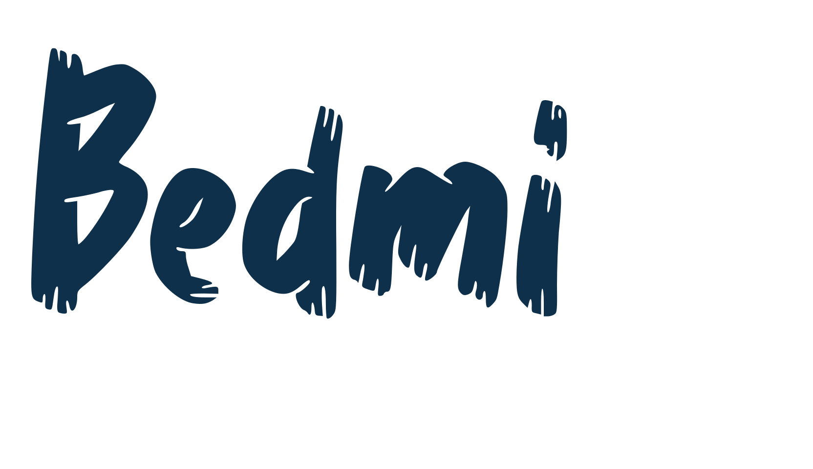 Bedmifo, brush font preview