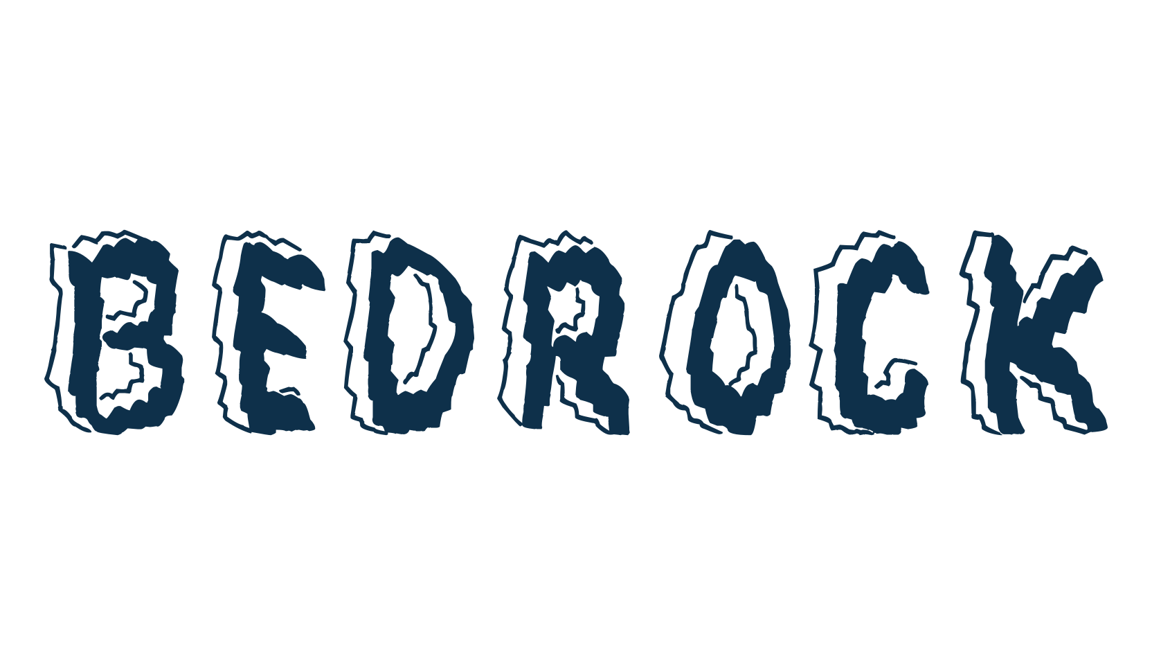 Bedrock, fancy cartoon decorative font preview