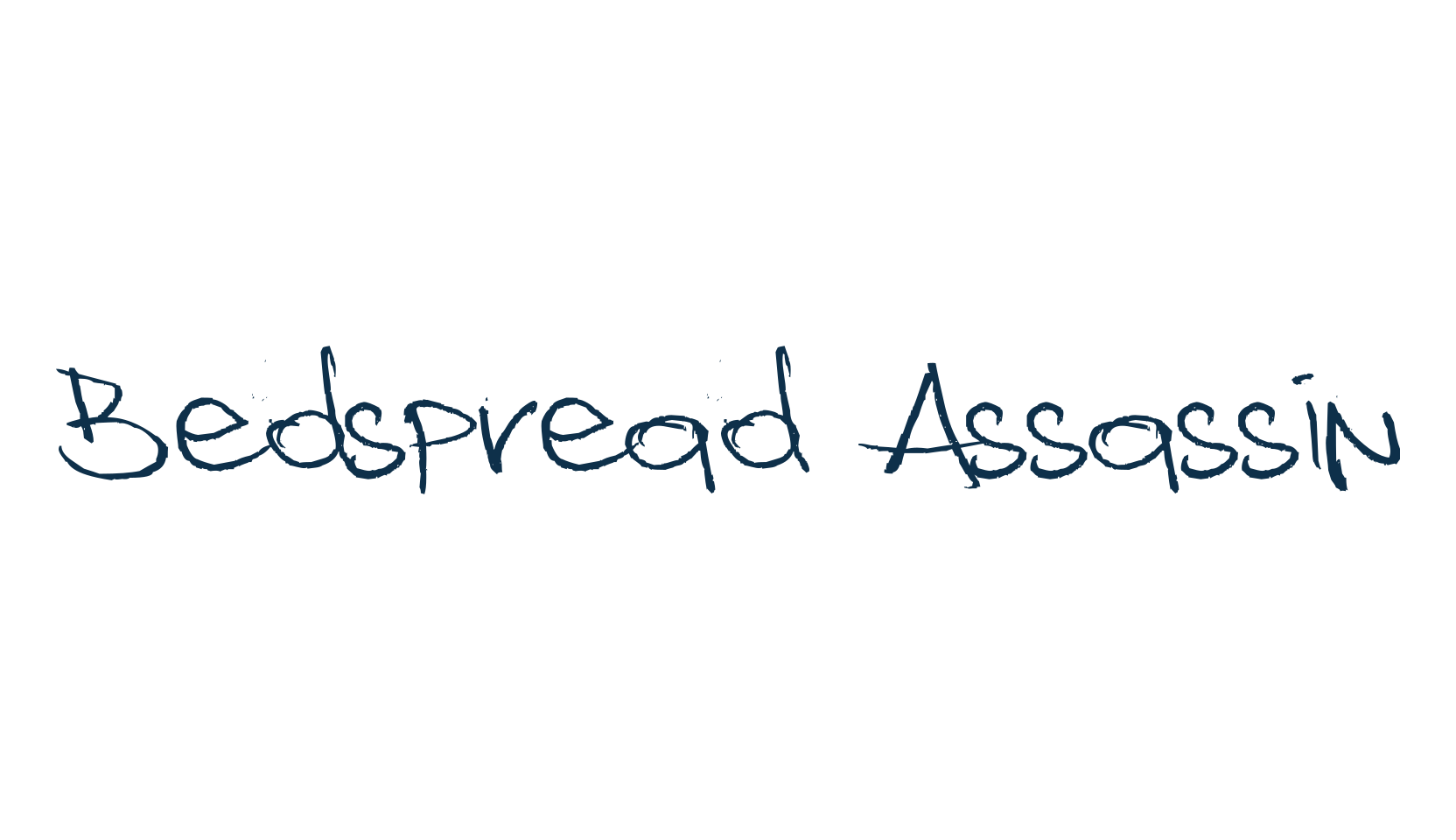 Bedspread Assassin, script handwritten fancy decorative calligraphy font preview