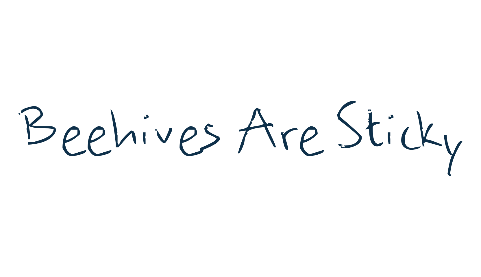 Beehives Are Sticky, handwriting font preview