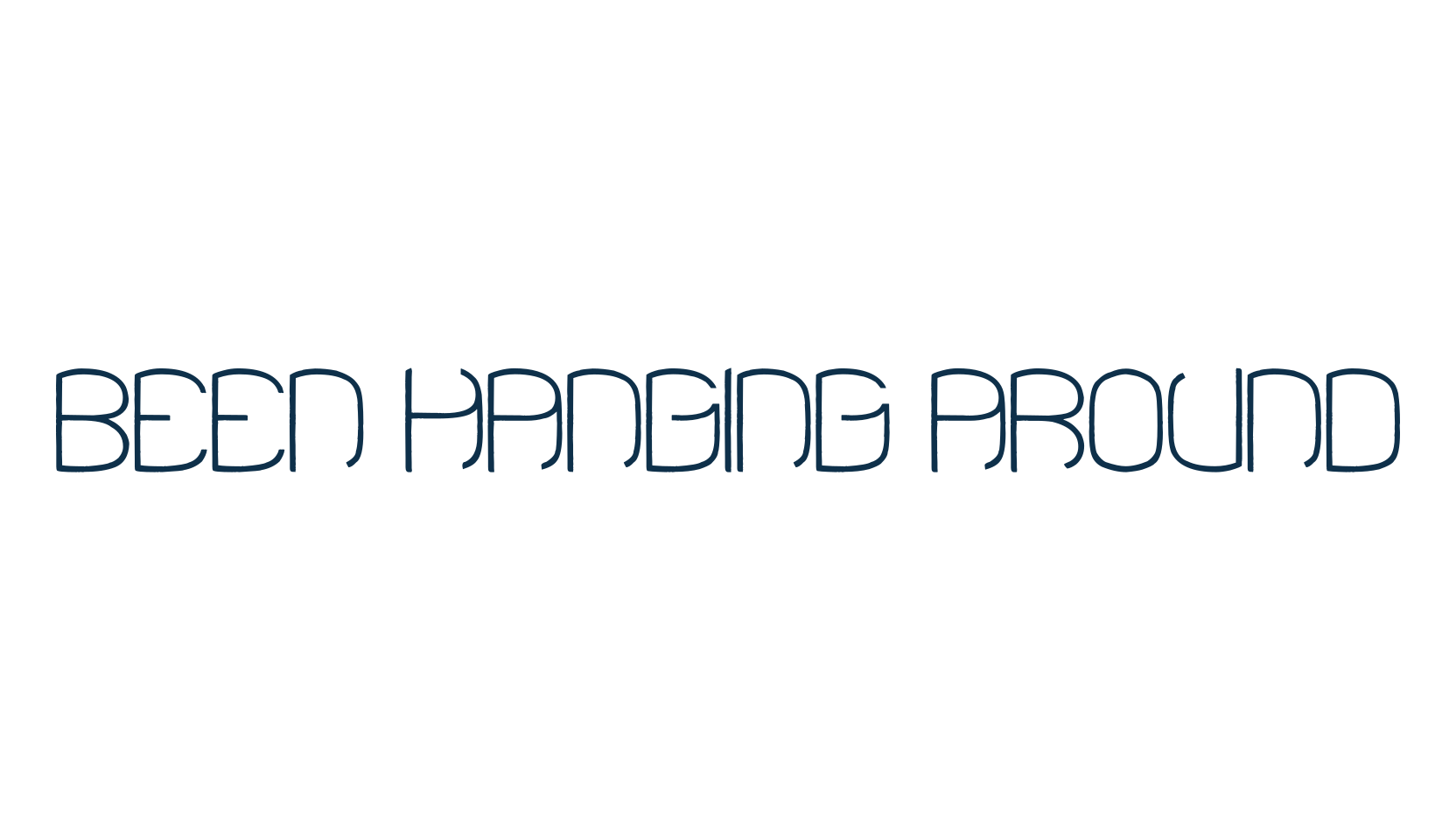 Been Hanging Around, fancy various techno sci-fi font preview