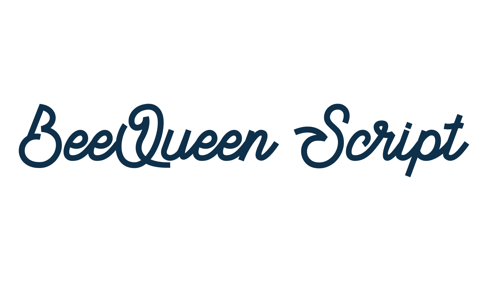 BeeQueen Script, fancy decorative font preview