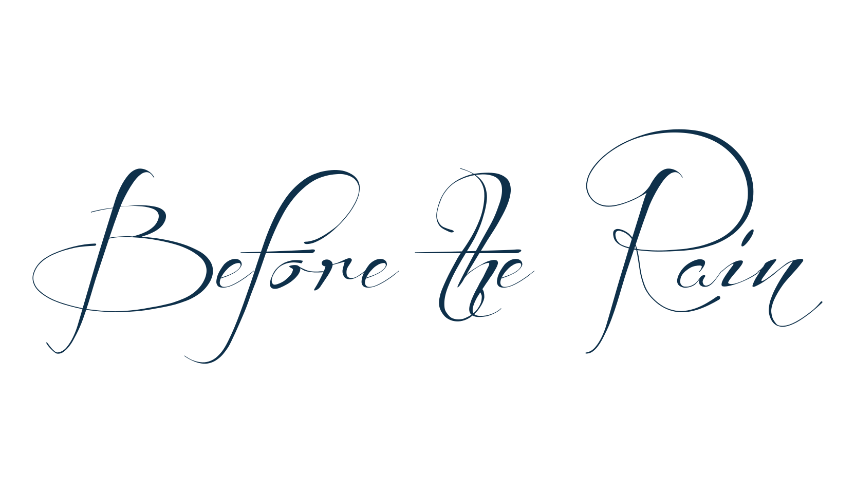 Before the Rain, calligraphy font preview