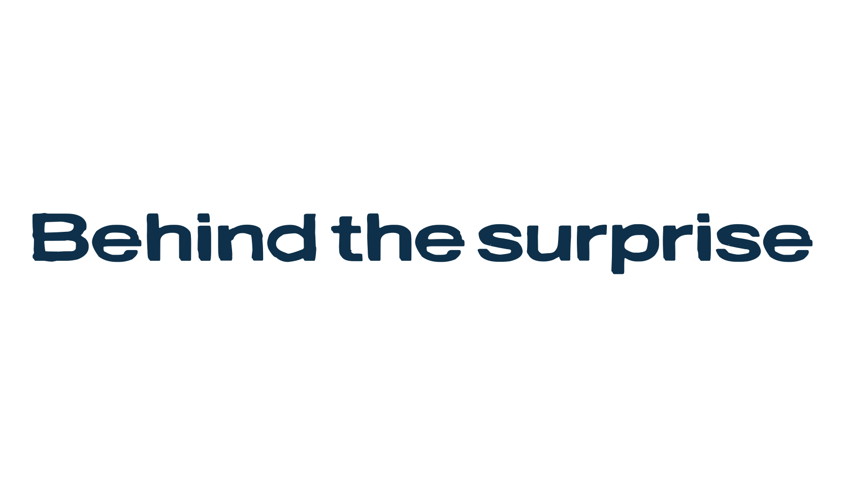 Behind the surprise, eroded font preview