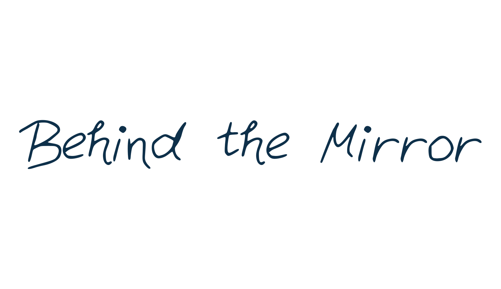 Behind the Mirror, handwriting font preview