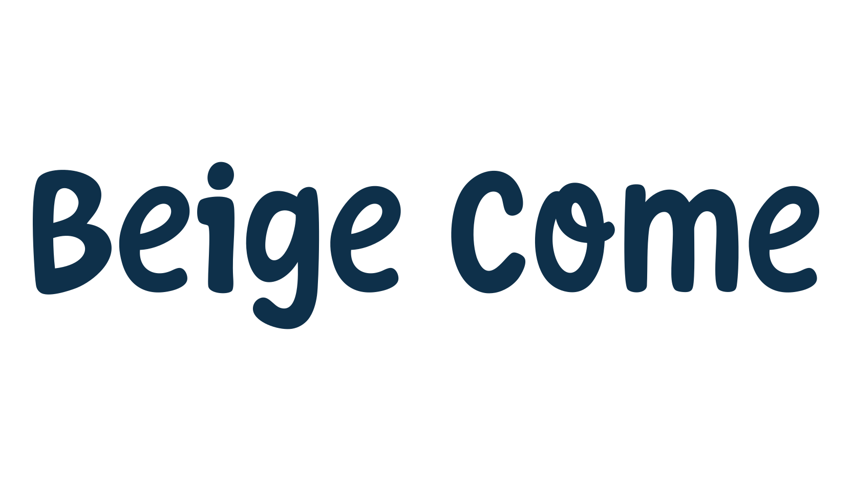 Beige Come, cartoon font preview