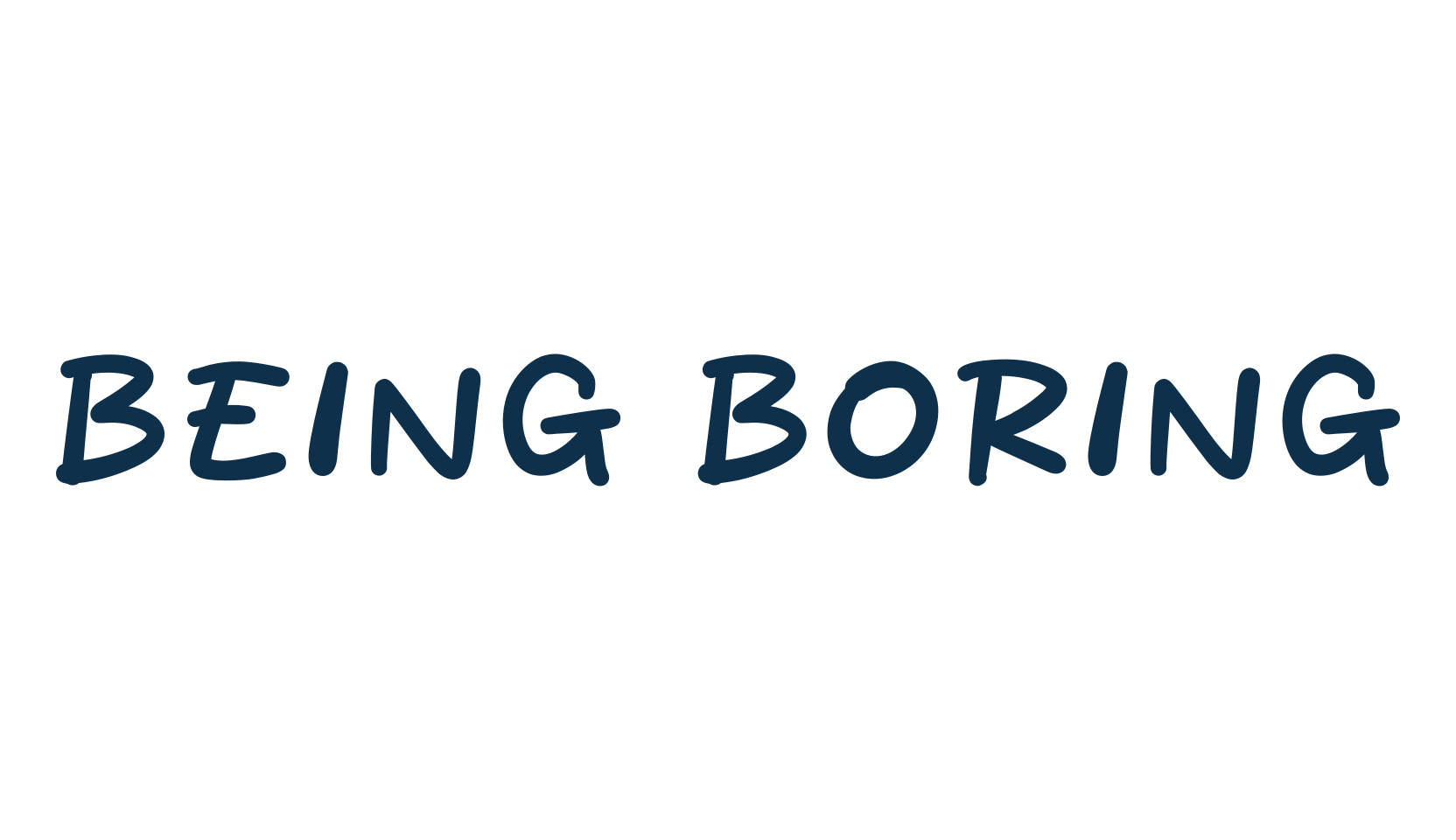 Being Boring, handwriting font preview
