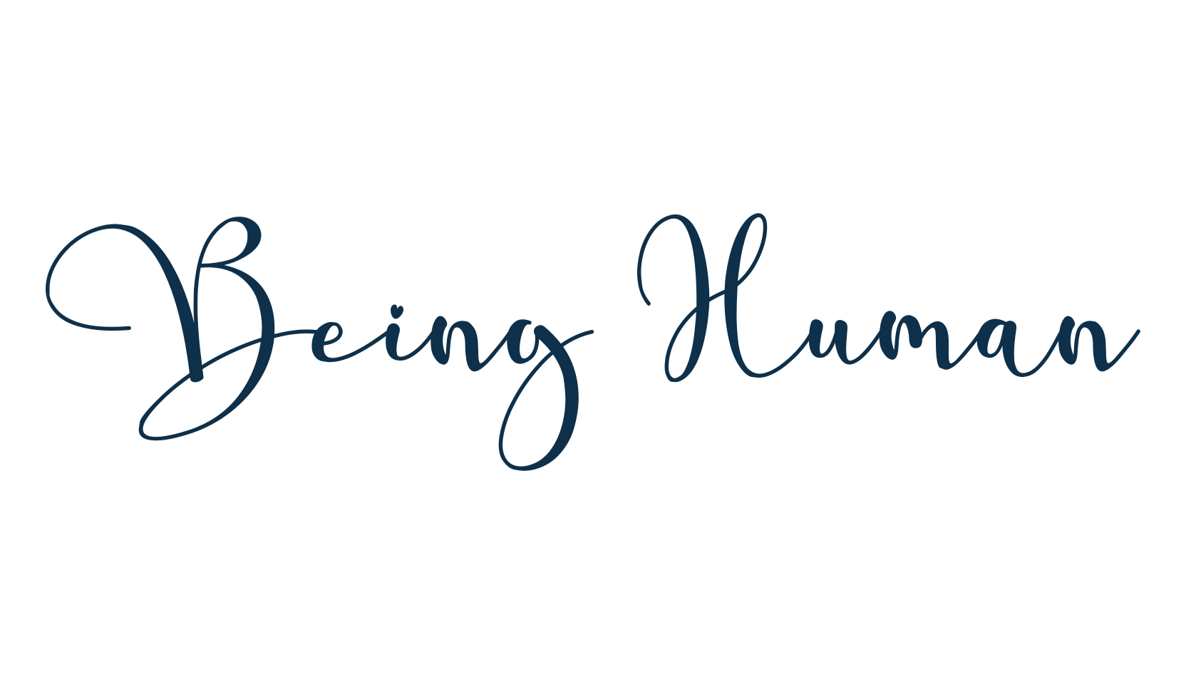 Being Human, calligraphy font preview