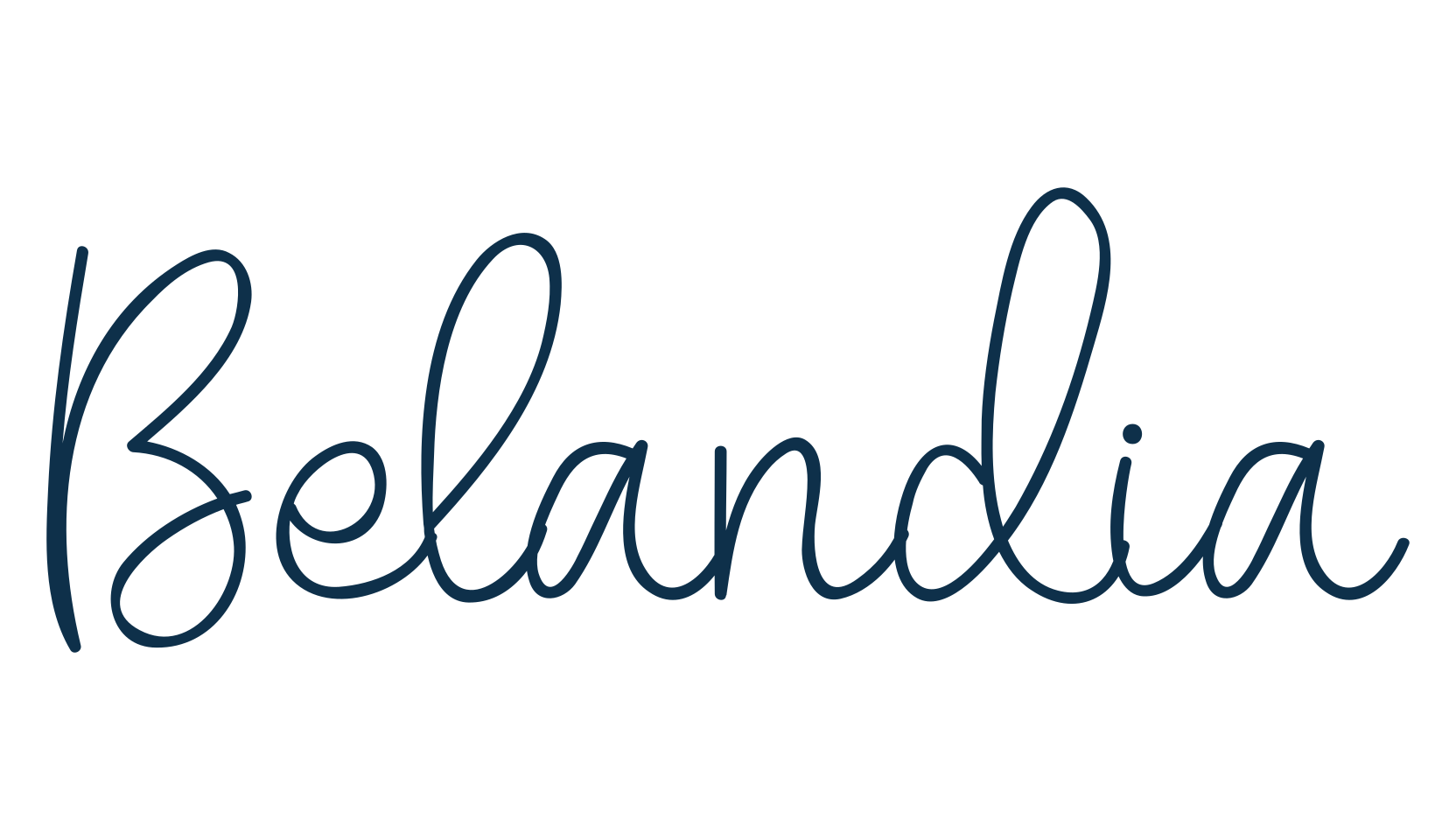 Belandia, handwriting font preview