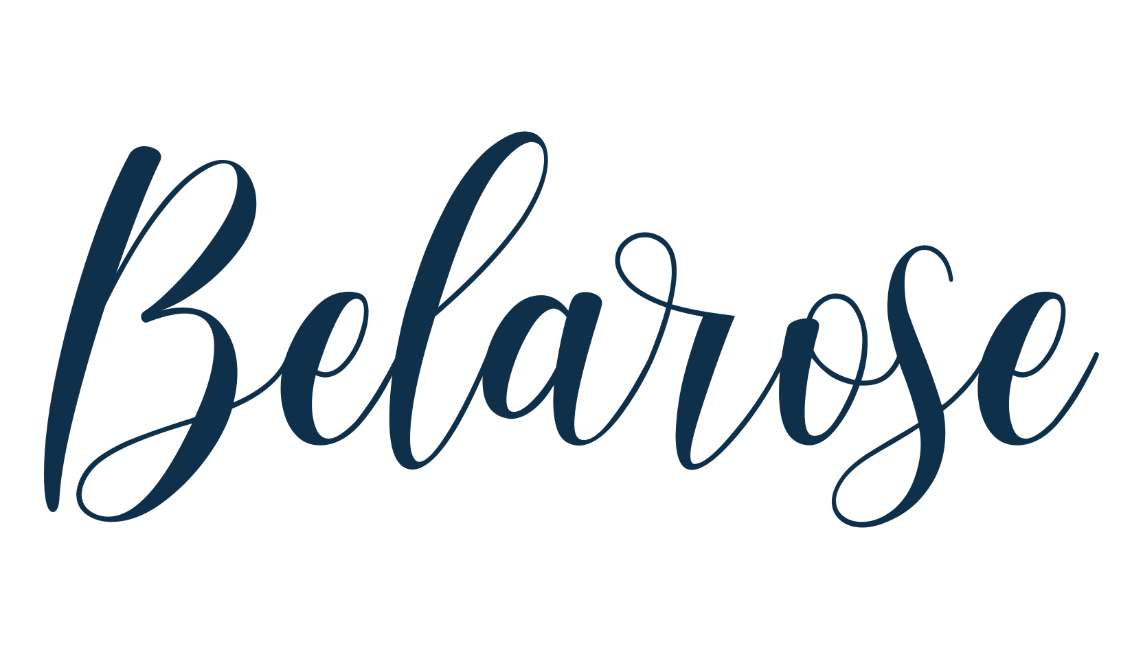 Belarose, script calligraphy fancy decorative font preview