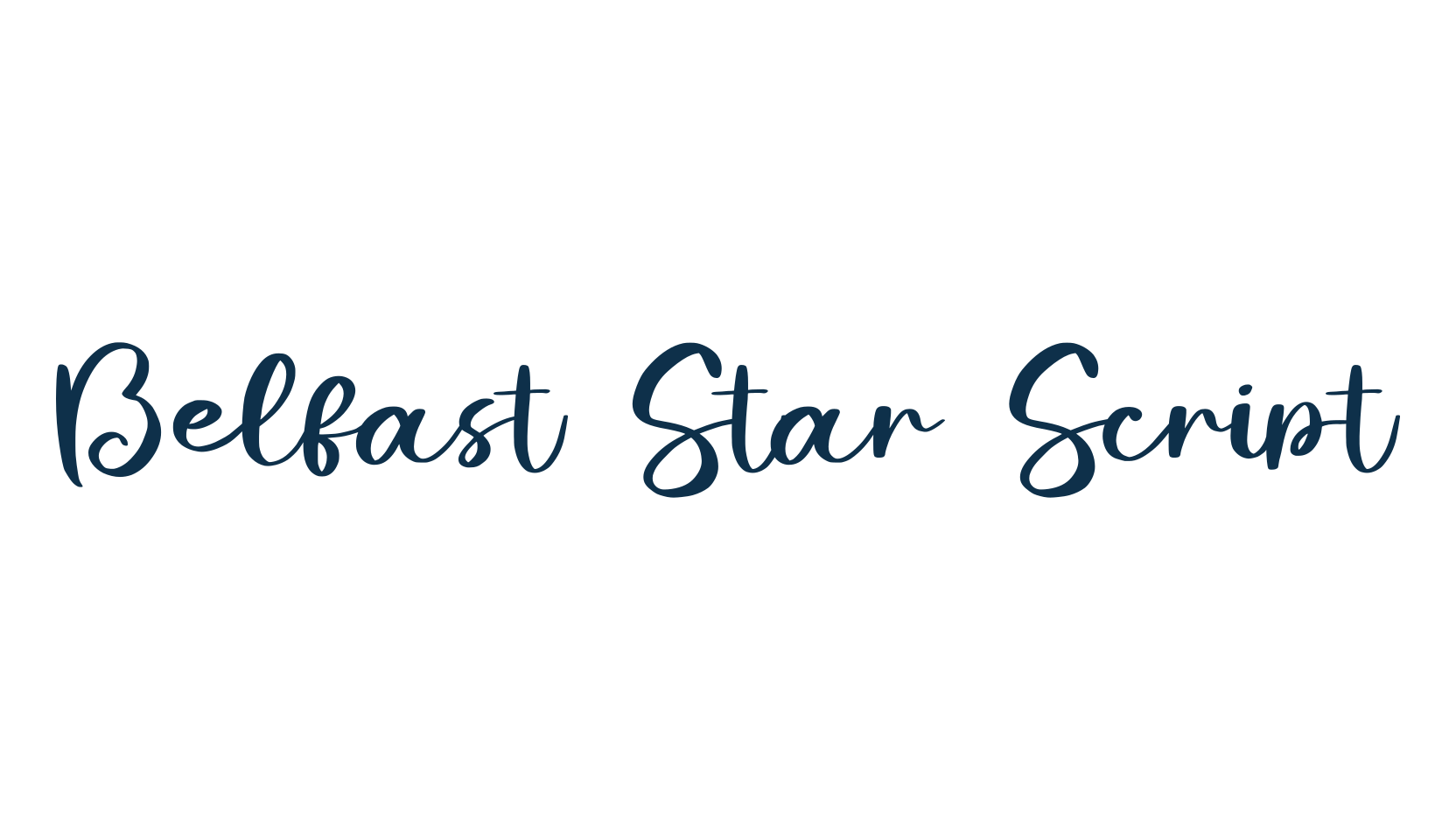 Belfast Star Script, script handwritten fancy decorative calligraphy font preview