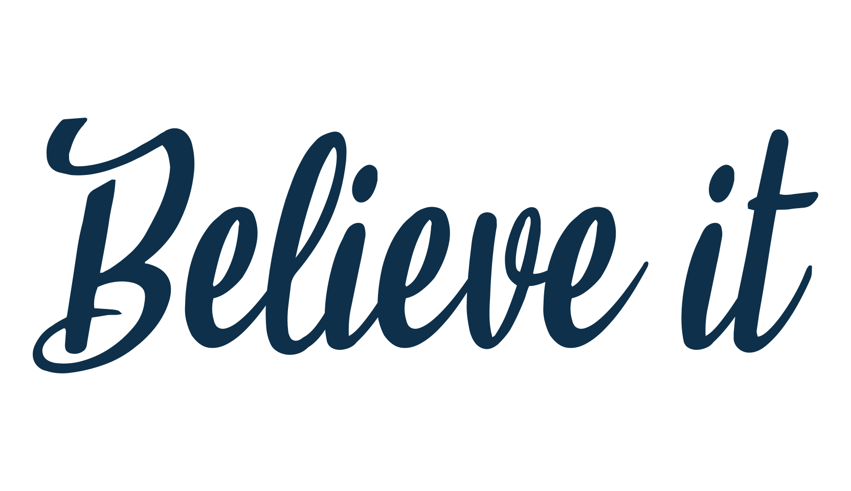 Believe it, handwriting font preview