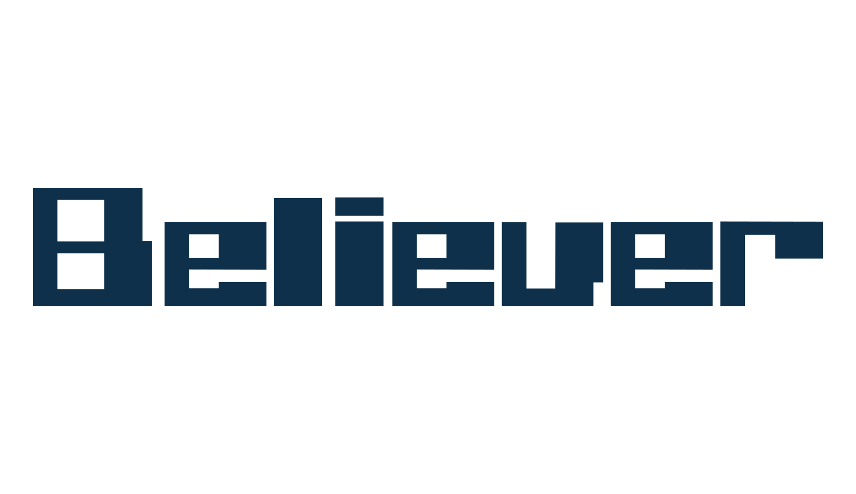 Believer, techno square sci-fi font preview