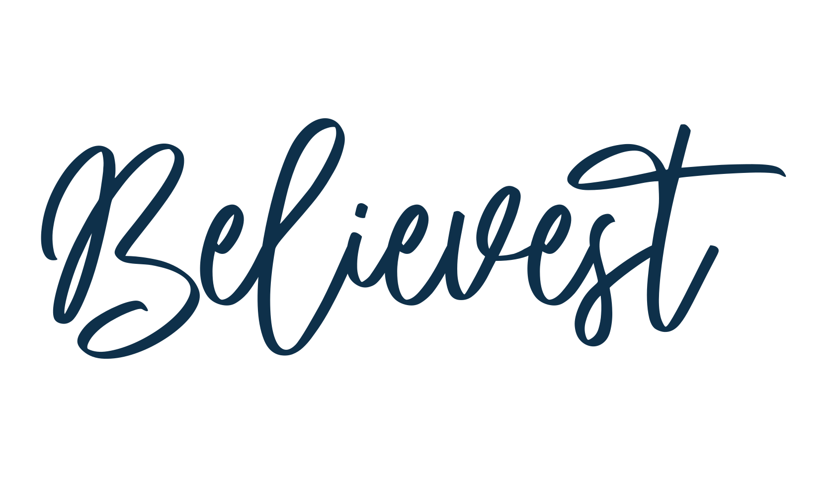 Believest, handwriting font preview