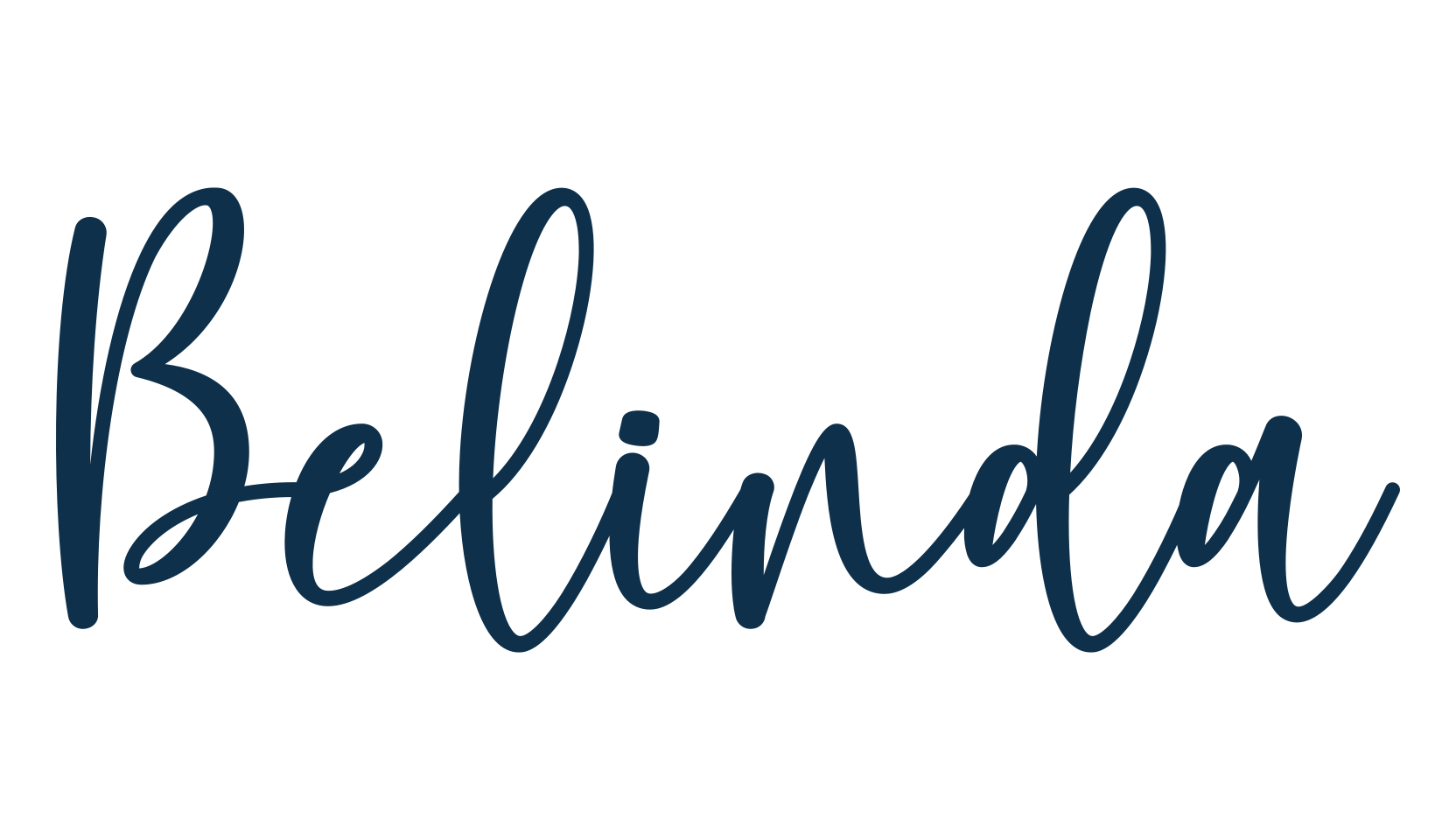 Belinda (belinda-4), handwriting font preview