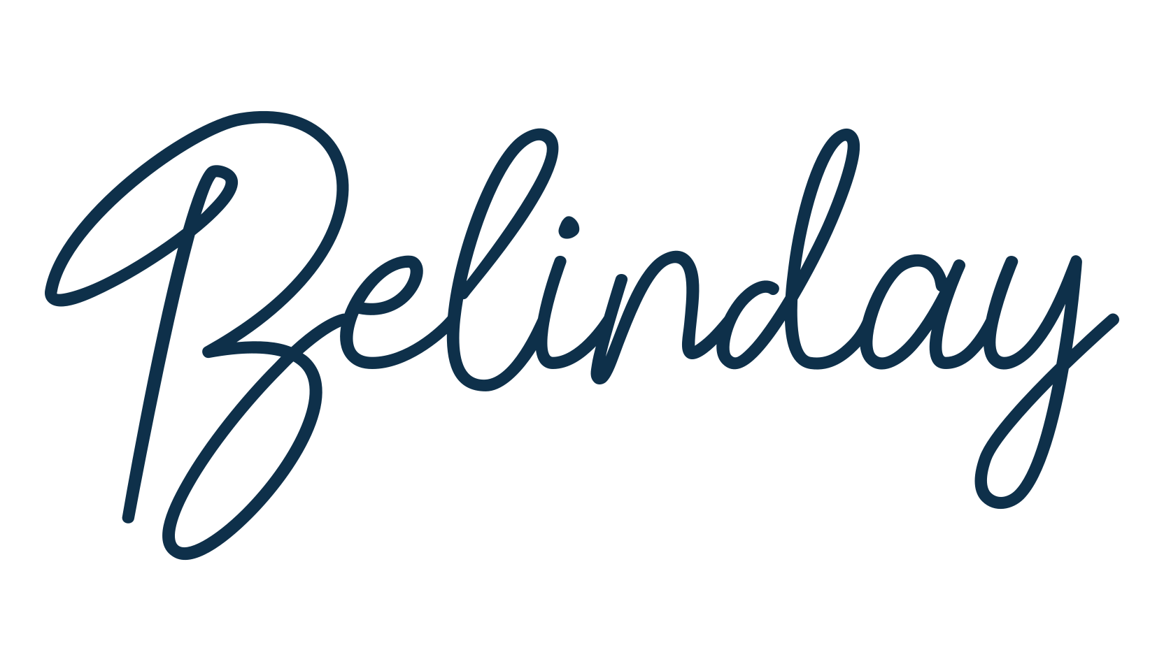 Belinday, handwriting font preview