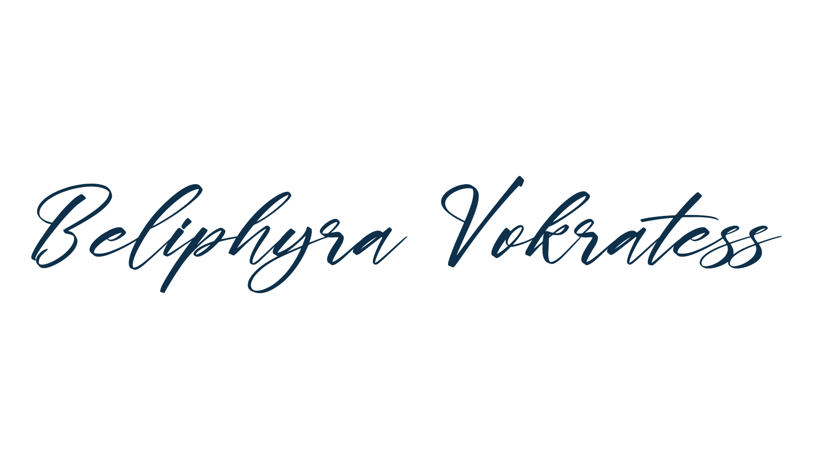 Beliphyra Vokratess, handwriting font preview