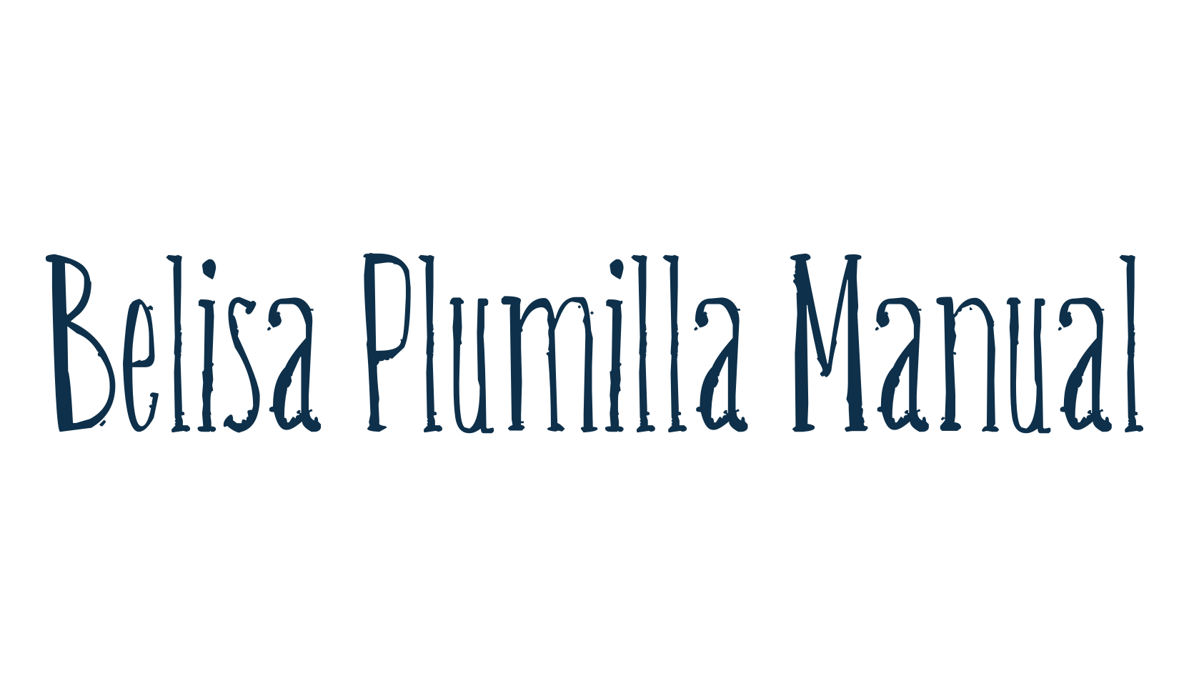 Belisa Plumilla Manual, fancy eroded decorative font preview