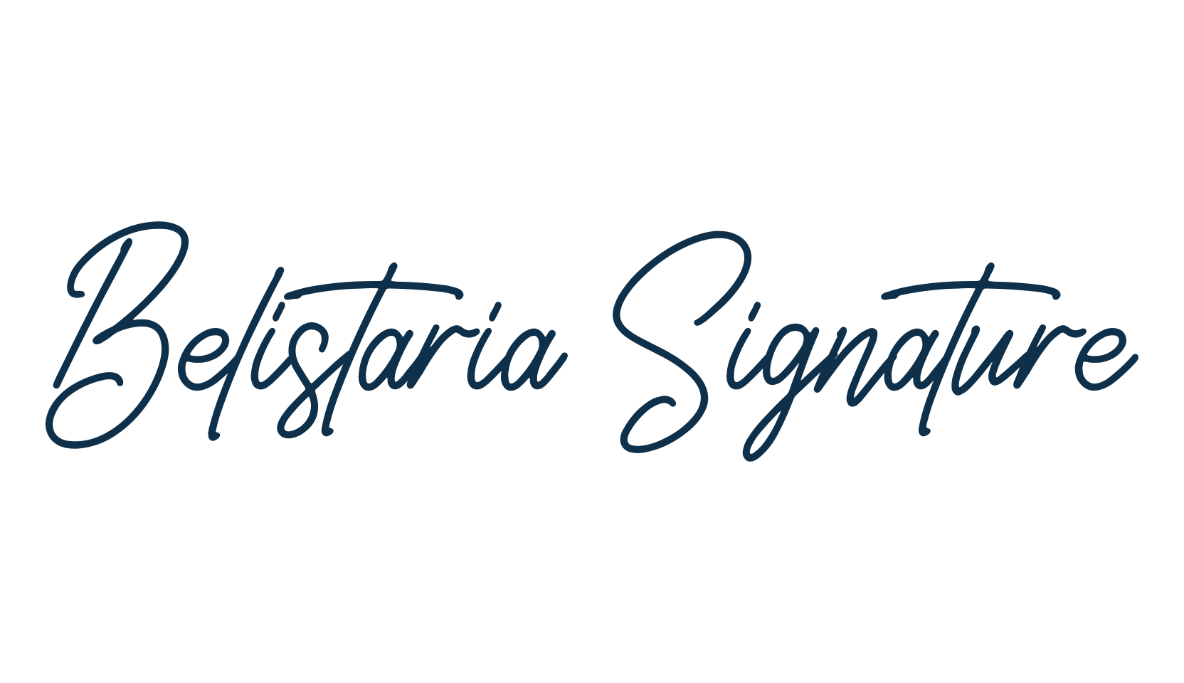 Belistaria Signature, handwriting font preview