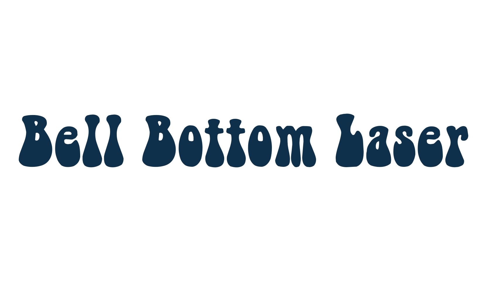 Bell Bottom Laser, fancy groovy decorative font preview