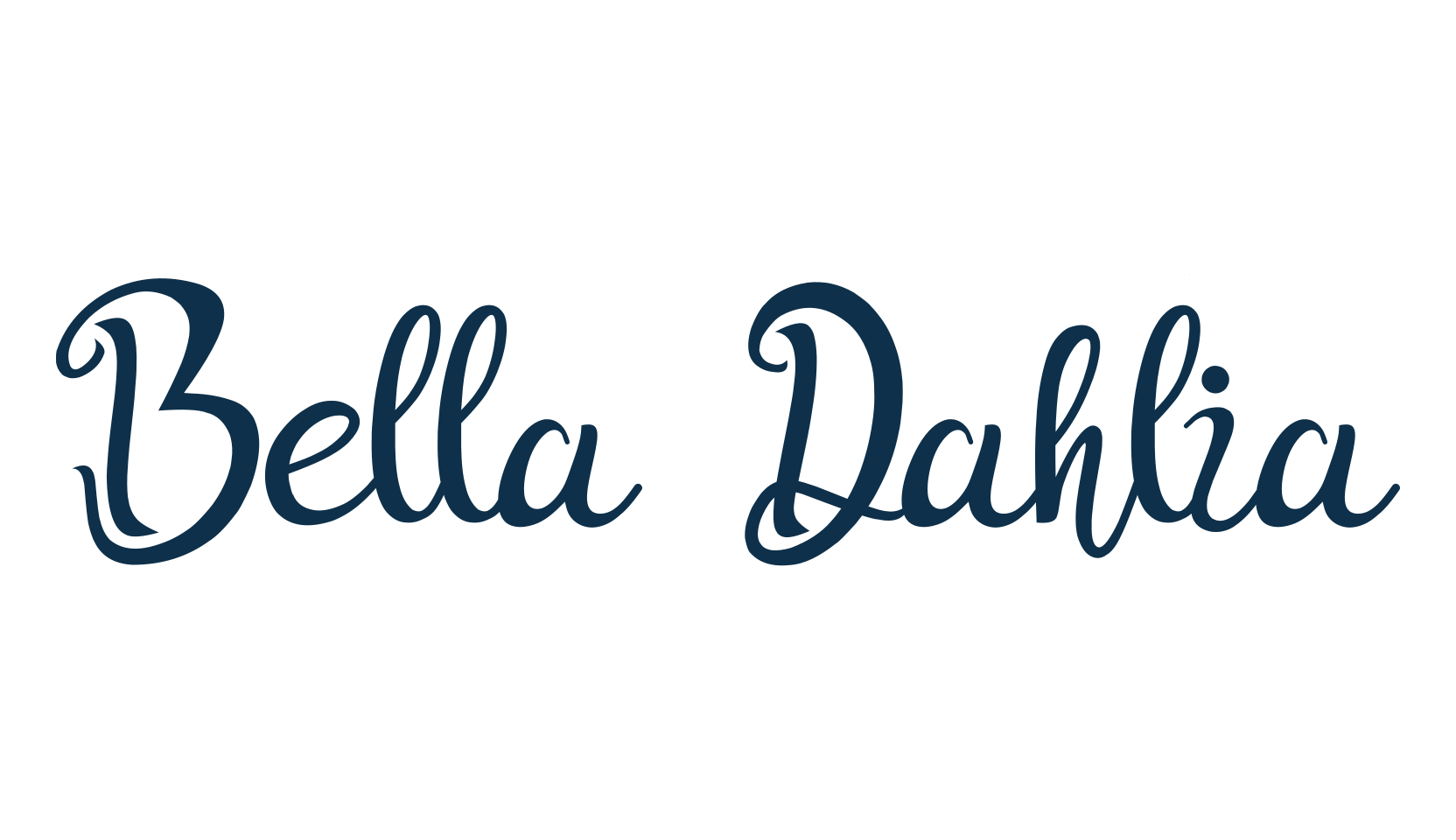 Bella Dahlia, calligraphy font preview