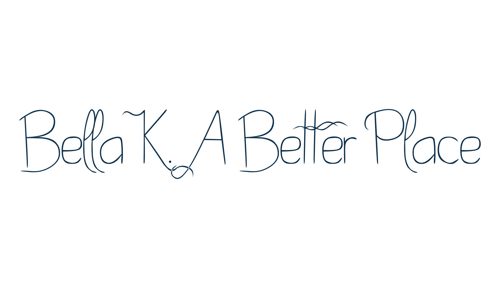 Bella K. A Better Place, handwriting font preview