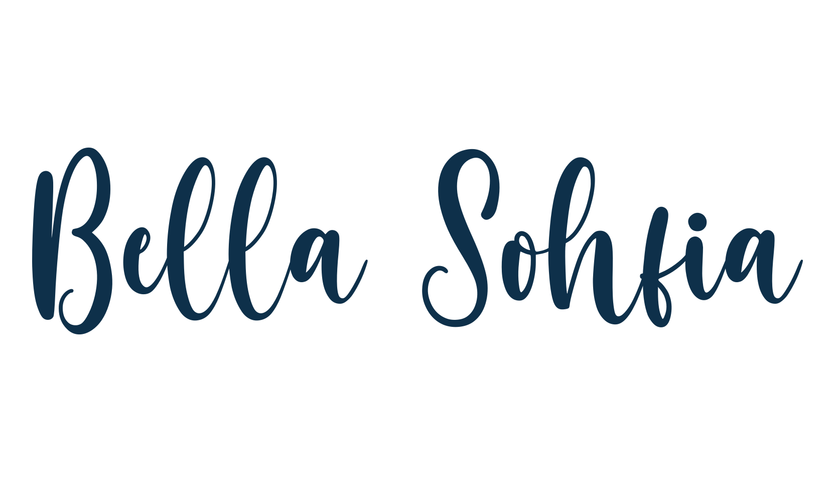 Bella Sohfia, script calligraphy fancy decorative font preview